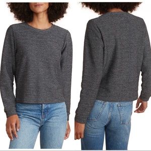 Marine Layer Chill Textured Crewneck Sweatshirt Anthracite Grey